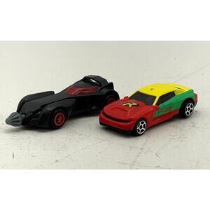 Lot of 2 DC Comics Superhero Batman & Robin Vehicle Mc Donald's Happy Meal Toy